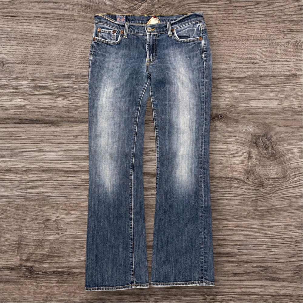 Lucky Brand Sweet N Low Bootcut Jeans Blue Wash Size 6 28 Short Inseam Denim